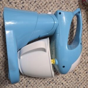 Light Blue and White Handheld Mixer - Compact Kitchen Appliance
